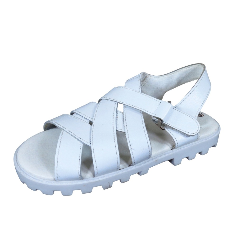 Faded Glory Jade Toddler Girls Strappy Sandals Size 10 Summer White Synthetic